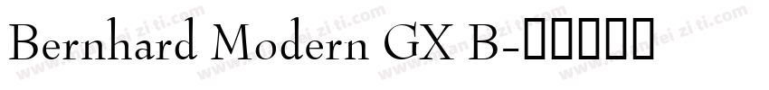 Bernhard Modern GX B字体转换